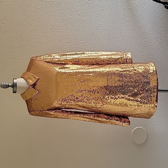 𝅺NASTY Gal Gold Dress - Picture 1 of 10
